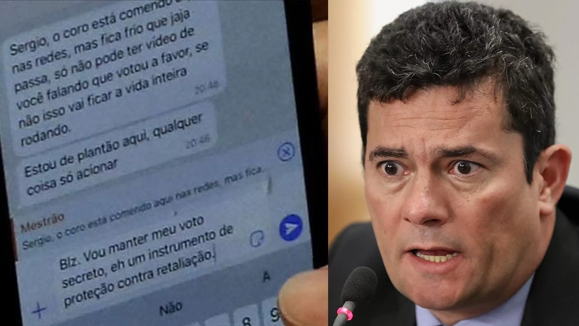 PEGO no FLAGRA Celular de Moro é FOTOGRAFADO em orientação sobre voto